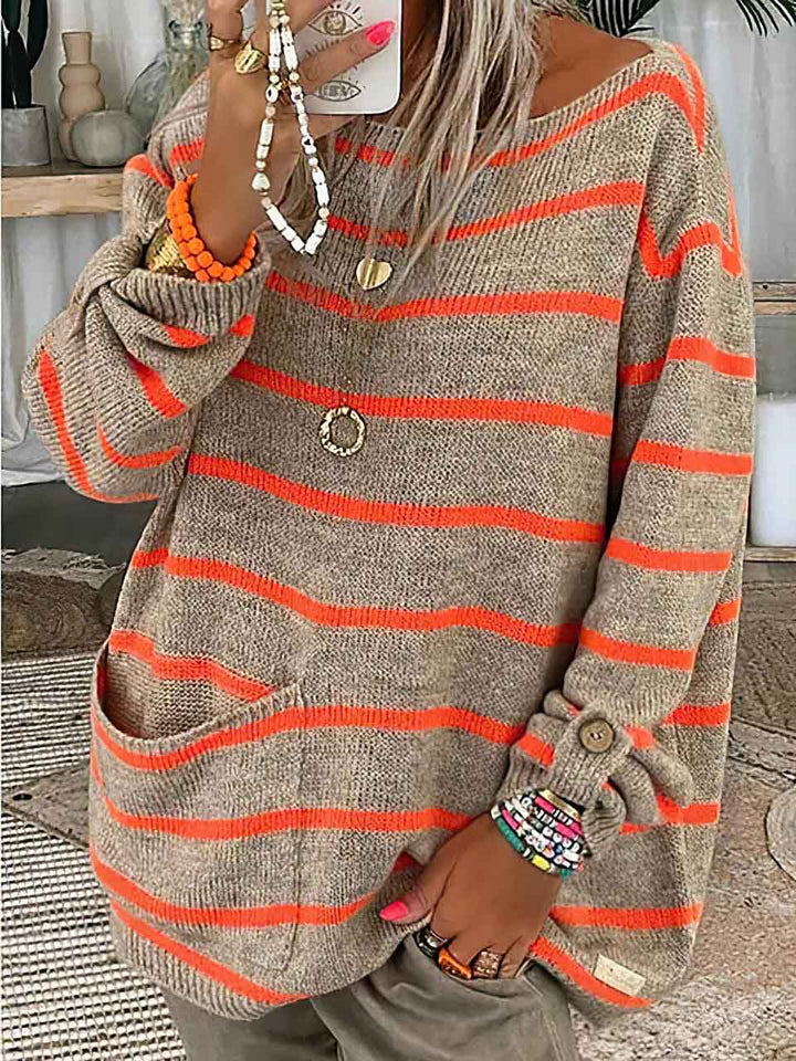 Leonie Stylish Striped Sweater