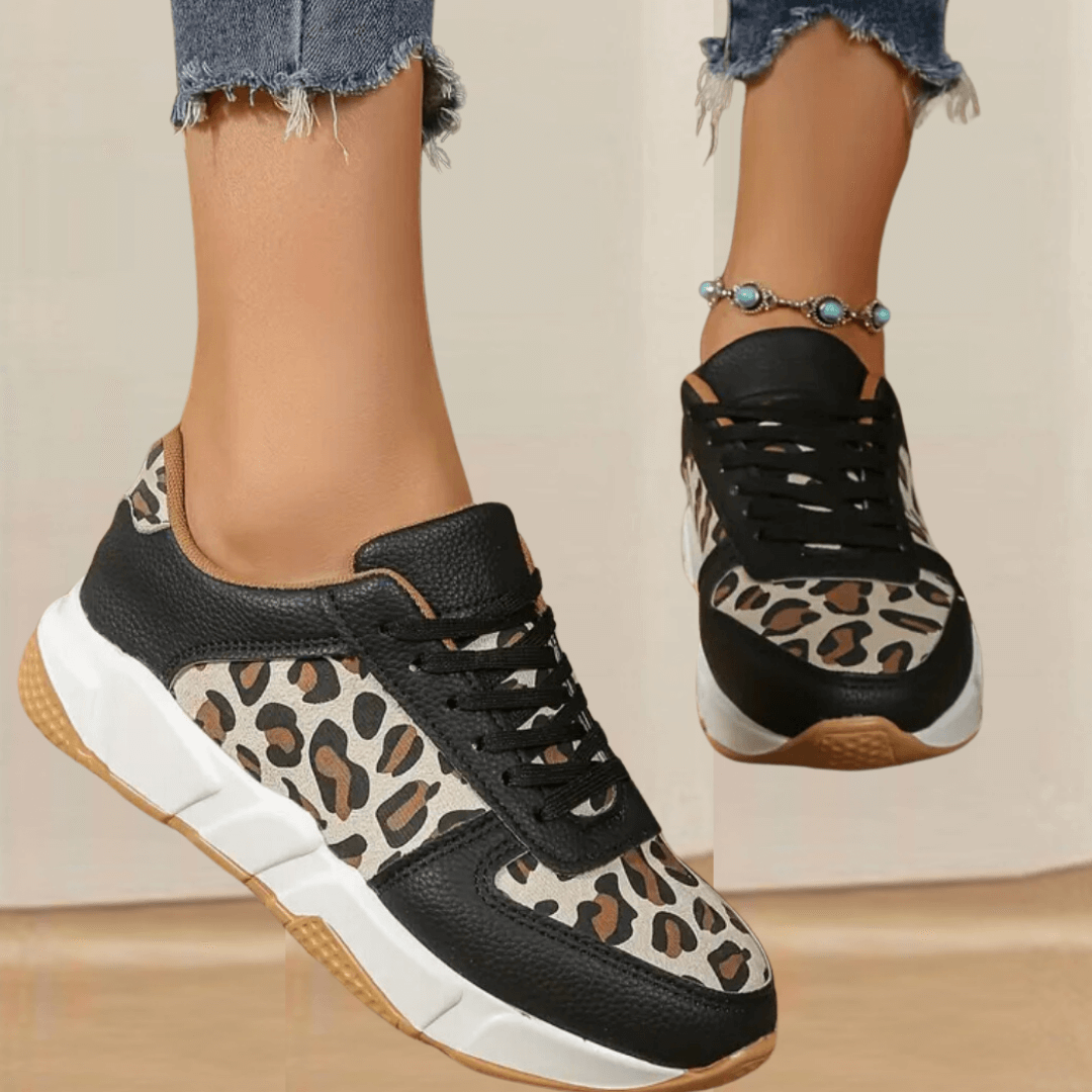 Giana Leopard Print Sneakers