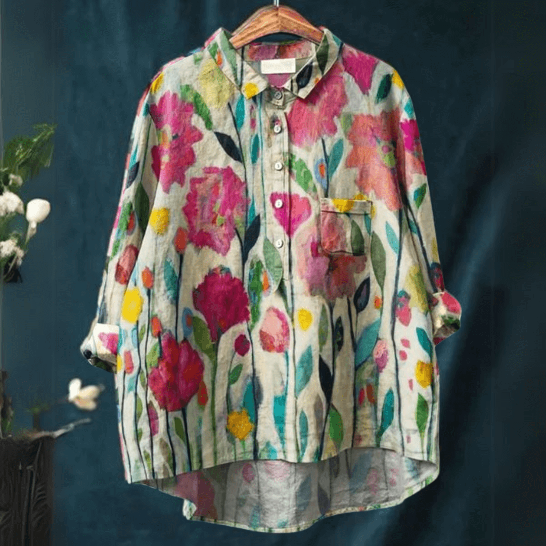 Petra Vintage Floral Art Print Shirt