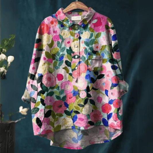 Petra Vintage Floral Art Print Shirt