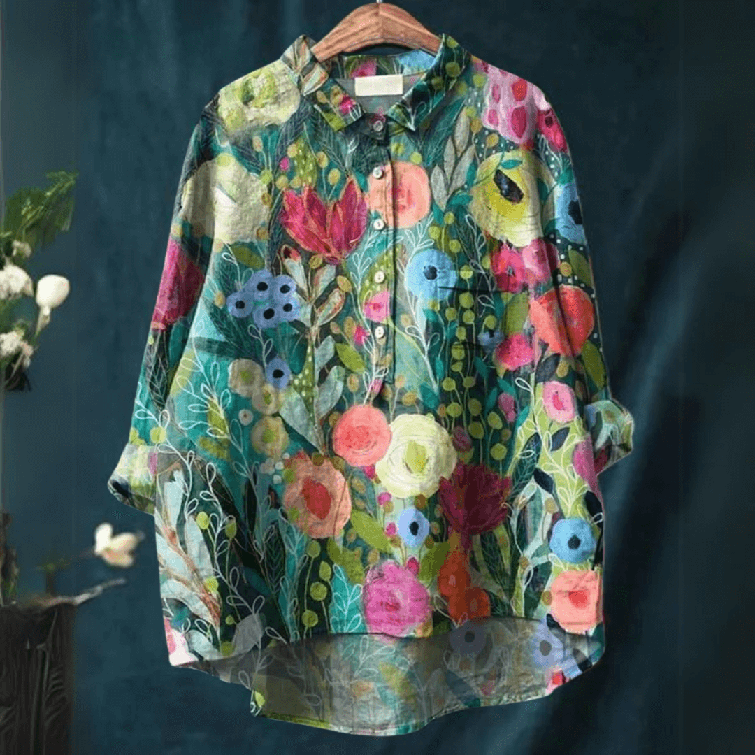 Petra Vintage Floral Art Print Shirt