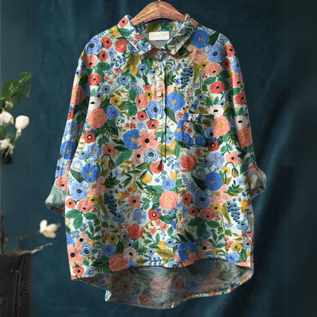 Petra Vintage Floral Art Print Shirt