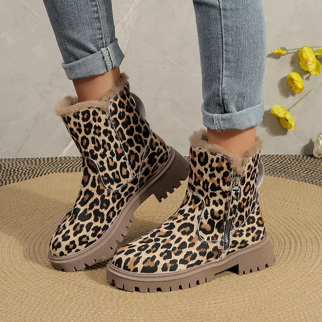 Manisa Leopard Print Boots