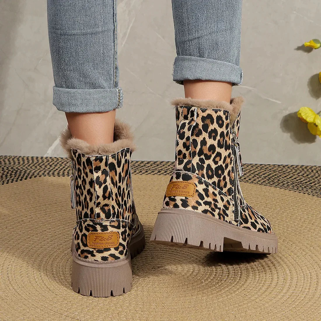 Manisa Leopard Print Boots