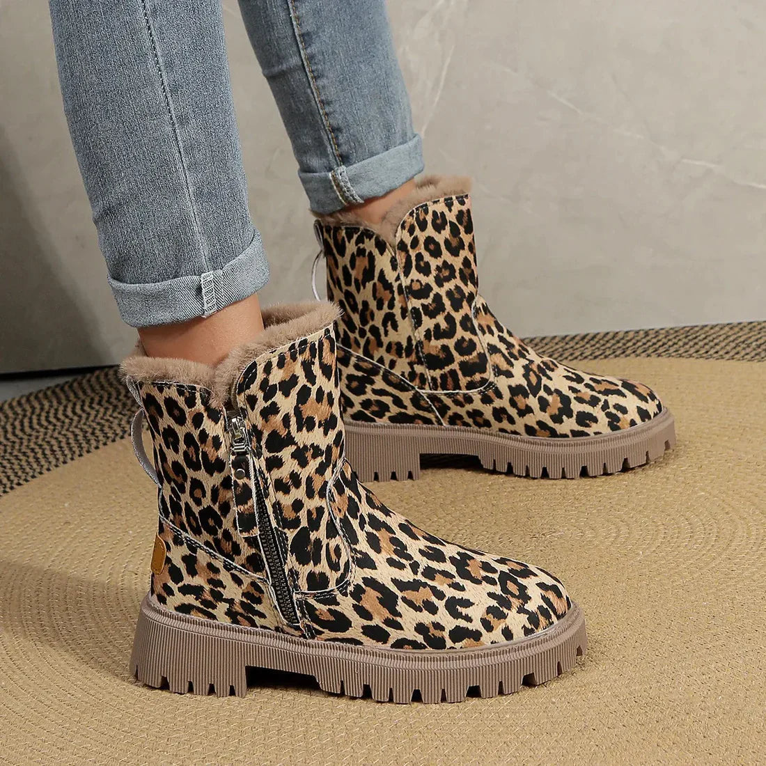 Manisa Leopard Print Boots