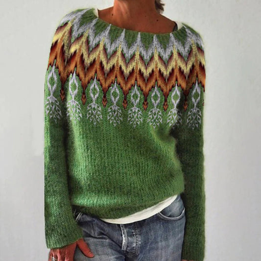 Anita Knitted Sweater with Print