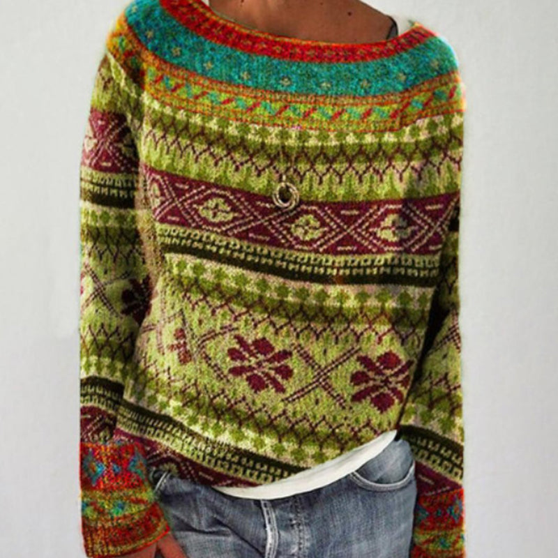 Anita Knitted Sweater with Print