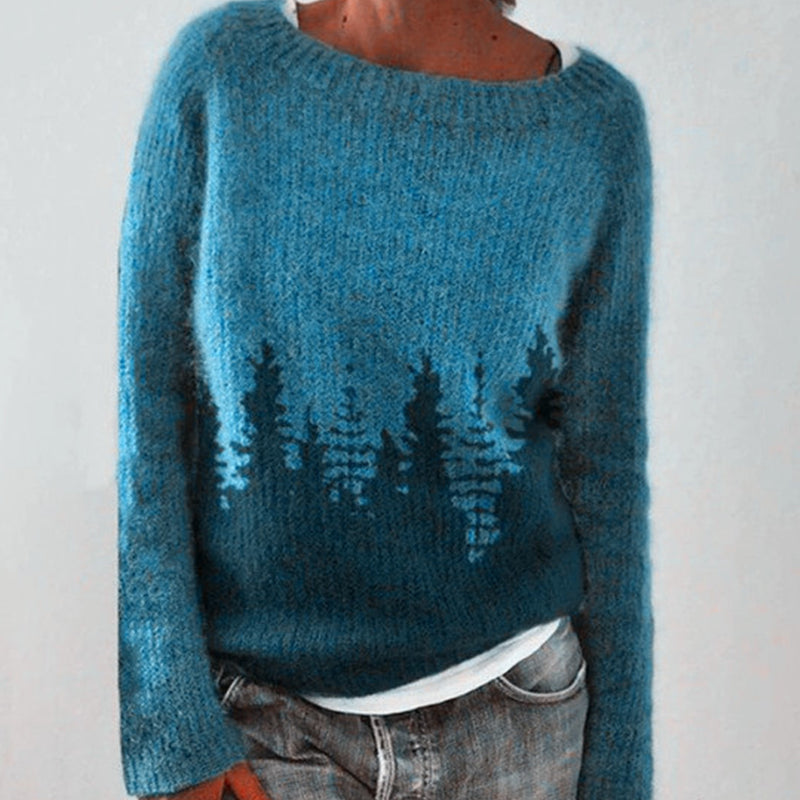 Anita Knitted Sweater with Print