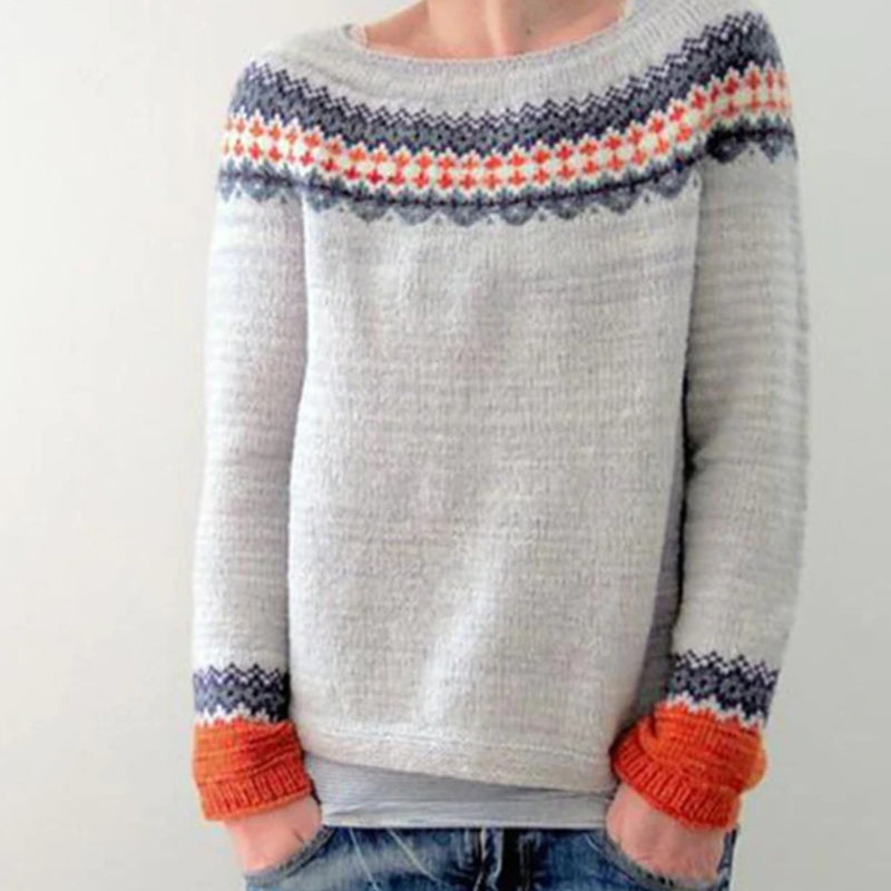 Anita Knitted Sweater with Print